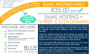 Email-Hosting-Only-R35pm-+-Free-Domain-Registration - www.bluedesign.co.za Blue Design Hosting